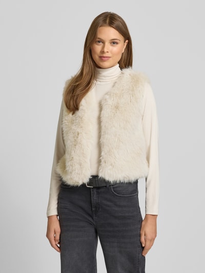 zero Gilet van imitatiebont Zand - 4