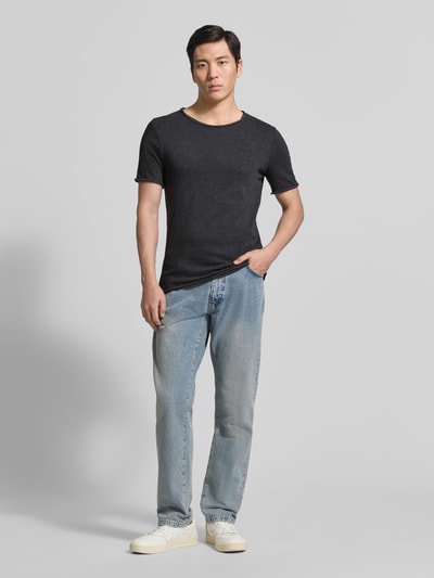 American Vintage Slim Fit T-Shirt mit Rundhalsausschnitt Modell 'Sonoma' Anthrazit 1