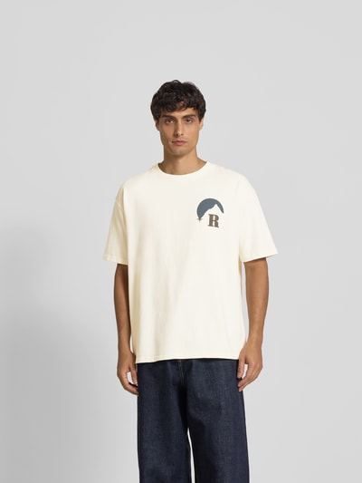 RHUDE Regular Fit T-Shirt mit Logo-Print Offwhite 4