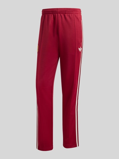 adidas Originals Spodnie dresowe w kroju regular fit z dodatkiem bawełny Bordowy 2