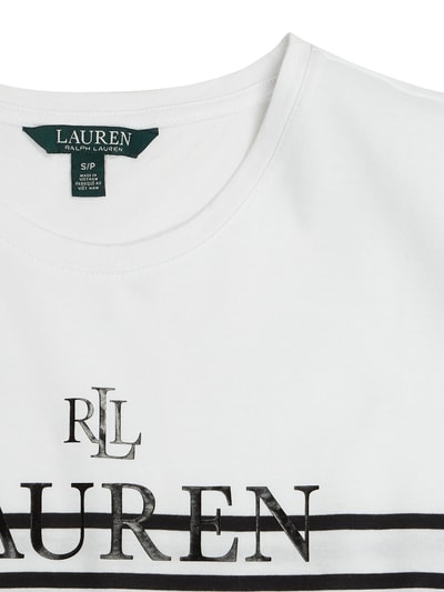 Lauren Ralph Lauren T-Shirt aus Baumwoll-Modal-Mix Modell 'Hailly' Weiss 2