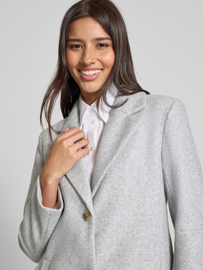 Vila Lange jas met reverskraag, model 'CLAUDIA' Lichtgrijs - 3