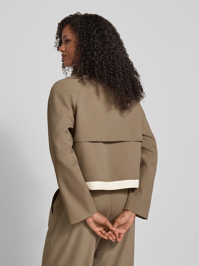 Jake*s Collection Trenchjacke mit Druckknopfverschluss Mud 5