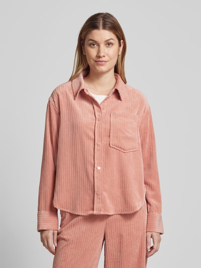 OPUS Regular fit overhemdblouse van corduroy, model 'Fanki' Rosé - 4