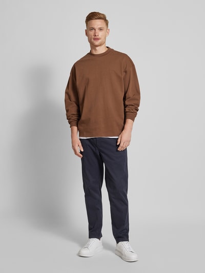 HUGO Sweatshirt mit Label-Detail Modell 'Daposo' Mittelbraun 1