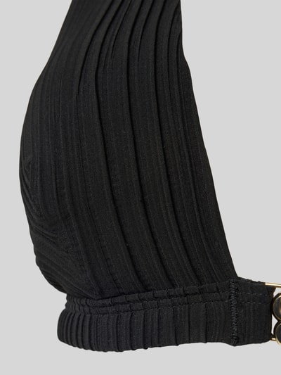 BOSS Top bikini z detalem z logo model ‘DOUBLE B TRIANGLE’ Czarny 2