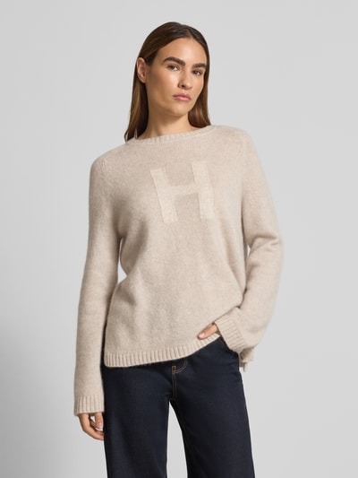 Hemisphere Gebreide pullover van kasjmiermix Taupe - 4