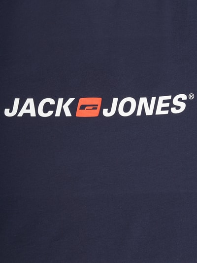 Jack & Jones T-Shirt mit Label-Print Modell 'CORP' Dunkelblau 4