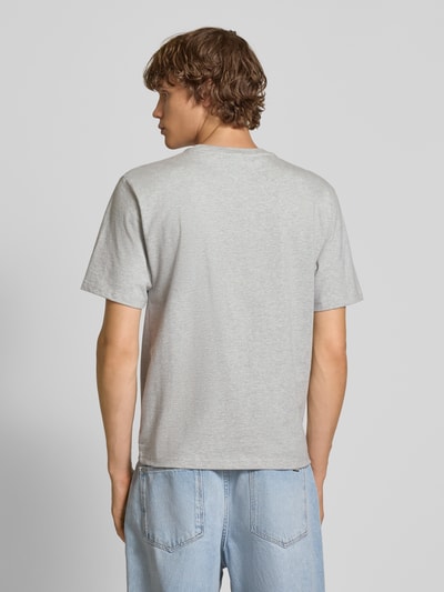 REVIEW T-shirt z nadrukiem z logo Jasnoszary melanż 5