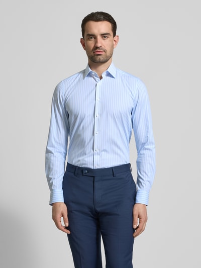 OLYMP Level 5 Koszula biznesowa o kroju slim fit z kołnierzykiem typu kent Błękitny 4