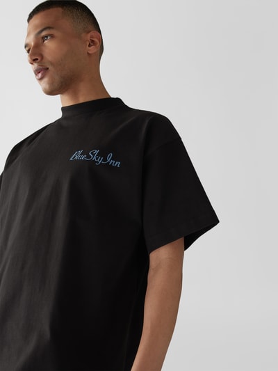 Blue Sky Inn Oversized T-Shirt mit Label-Stitching Black 3