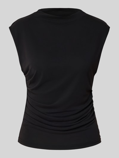 YAS T-shirt met plooien, model 'LYSA' Zwart - 2