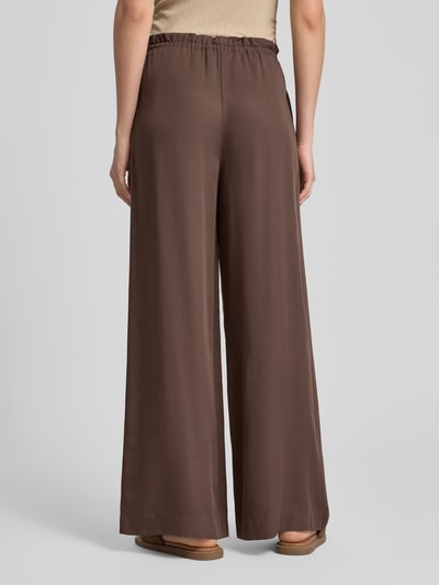 Mango Stoffhose mit weitem Bein und Tunnelzug Dunkelbraun 5