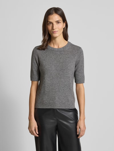 comma Regular fit T-shirt van wolmix, model 'Protect' Antraciet - 4