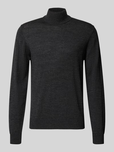 Jake*s Studio Men Regular Fit Rollkragenpullover aus reiner Wolle Anthrazit 1