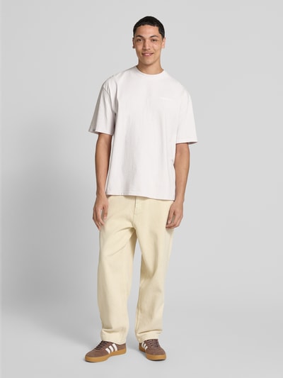 Pegador Oversized T-shirt met labelprint, model 'Sequia' Lichtroze - 1