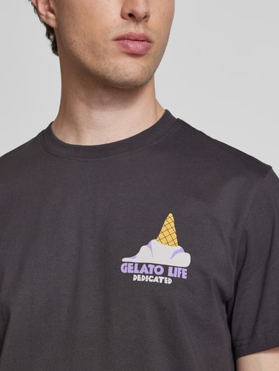 Dedicated T-Shirt mit Rundhalsausschnitt Modell 'Gelato Life' Anthrazit 3
