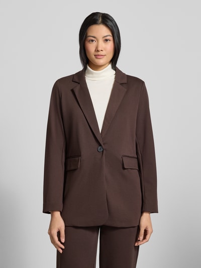 FREE/QUENT Regular Fit Blazer mit Pattentaschen Modell 'Nanni' Dunkelbraun 4