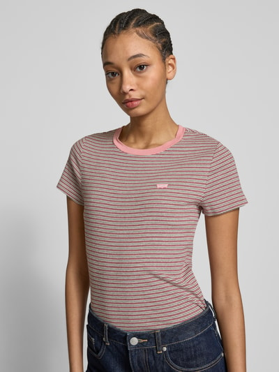 Levi's® T-shirt met labelmotief Lichtroze - 3