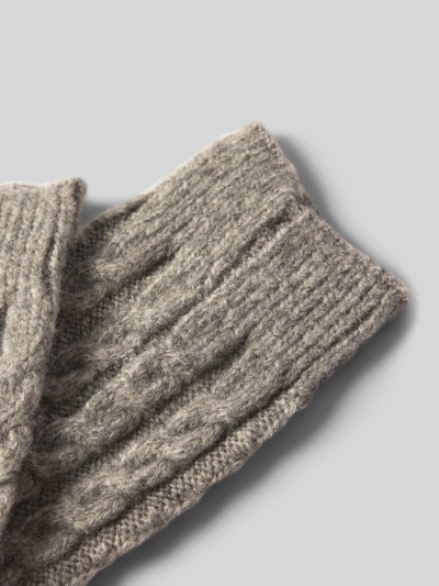camano Stulpen mit Zopfmuster Modell 'COSY CABLE STITCH LEGWARM' Hellgrau 3