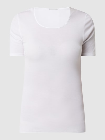 Hanro T-Shirt aus Baumwolle Modell 'Cotton Seamless' Weiss 2