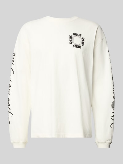 DEUS EX MACHINA Longsleeve mit Label-Print Modell 'DEFACTO' Weiss 2