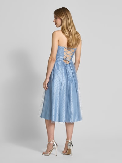 Laona Knielanges Cocktailkleid mit rückseitigem Schnürverschluss Hellblau 5
