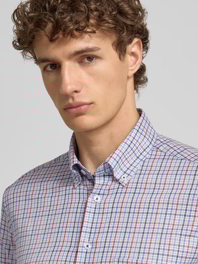 ETERNA Regular fit zakelijk overhemd van katoen met button-downkraag Rood - 3