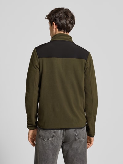 Blend Fleecejack met ritszakken, model 'MARIO' Olijfgroen - 5