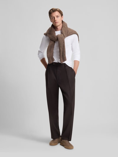 BOSS Regular Fit Langarmshirt aus reiner Baumwolle Modell 'TOWNLEY 7' - BECKHAM x BOSS Weiss 1