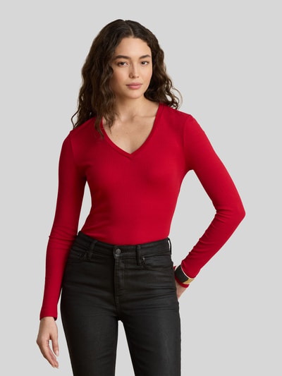 Lauren Ralph Lauren Slim Fit Langarmshirt aus Baumwoll-Modal-Mix Rot 4