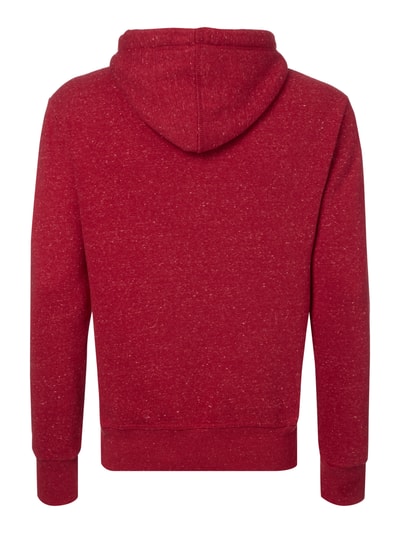 Superdry Hoodie mit gummiertem Logo-Print Hellrot Melange 5