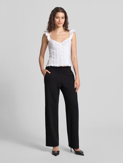 ONLY Gerade Hose aus Viskose-Mix Black 1