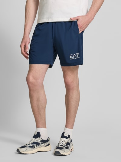 EA7 Emporio Armani Shorts mit Logo und elastischem Bund Dunkelblau 4