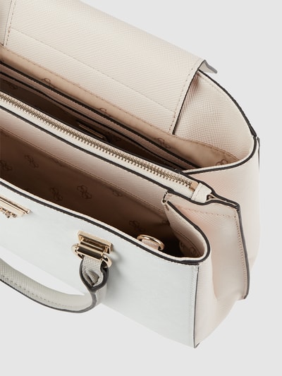 Guess Handtasche mit abnehmbarer Reißverschlusstasche Modell 'Alexie' Weiss 5