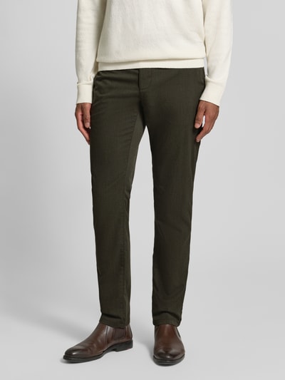MCNEAL Slim fit stoffen broek met viscose Olijfgroen - 4