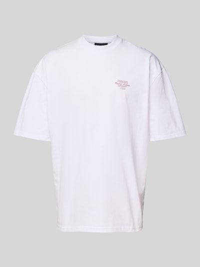 Pegador Oversized T-Shirt mit Label-Print Modell 'SYDON' Weiss 2
