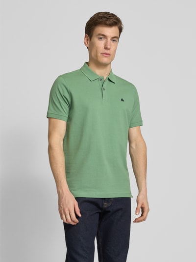 Lerros Poloshirt met labelstitching Groen - 4