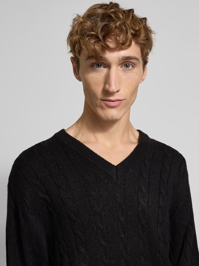 Redefined Rebel Strickpullover mit gerippten Abschlüssen Modell 'PELLE' Black 3