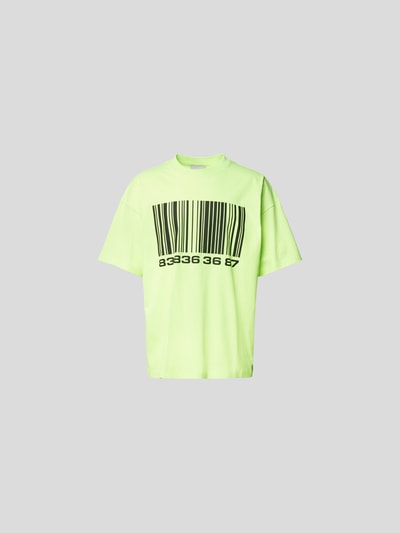 VTMNTS Oversized T-Shirt mit Label-Print Neon Gelb 2