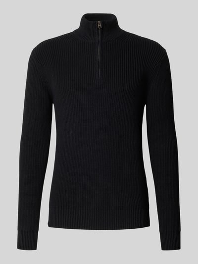 Replay Gebreide pulllover met opstaande kraag en ritssluiting Zwart - 2