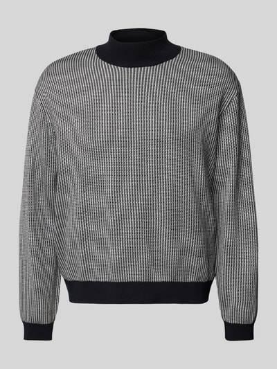 Emporio Armani Strickpullover mit gerippten Abschlüssen Marine 2