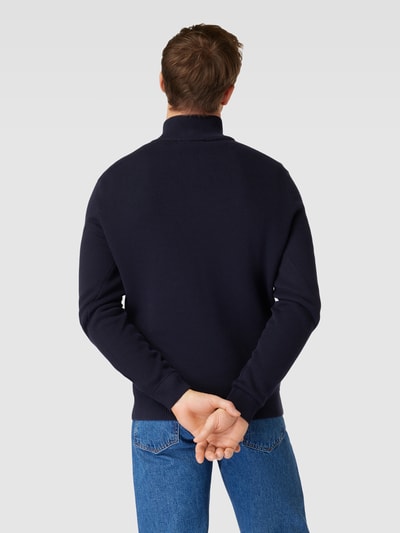 SELECTED HOMME Stickpullover mit Stehkragen Dunkelblau 5