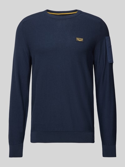 PME Legend Strickpullover mit Label-Detail Marine 1