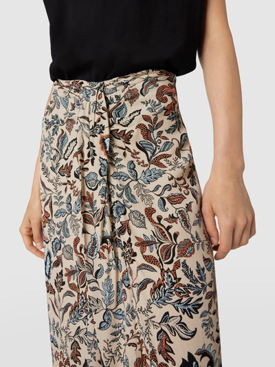 Jake*s Collection Midirok met diep loopsplit, model 'DrapeSkirt' Ecru - 3