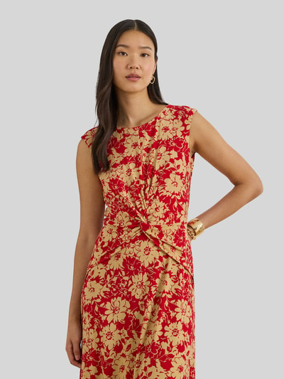 Lauren Ralph Lauren Tailliertes Freizeitkleid mit floral Muster Rostrot Melange 4
