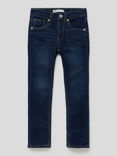 Levi’s® Kids Skinny Fit Jeans mit Label-Detail Modell '510' Blau 1