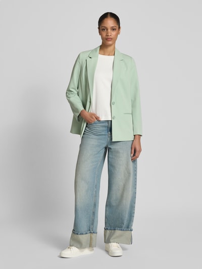 Tom Tailor Denim Żakiet o kroju regular fit z zapięciem na dwa guziki Trzcinowy 1