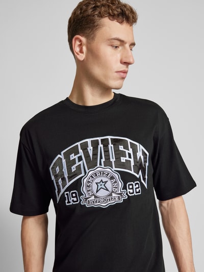 REVIEW T-Shirt mit Logo-Print Black 3