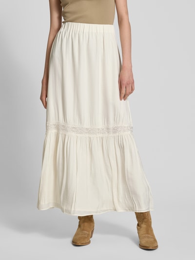 Gina Tricot Maxirock mit Spitzenbesatz Ecru 4